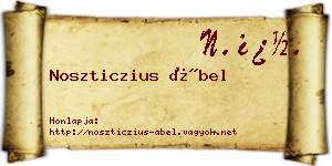 Noszticzius Ábel névjegykártya